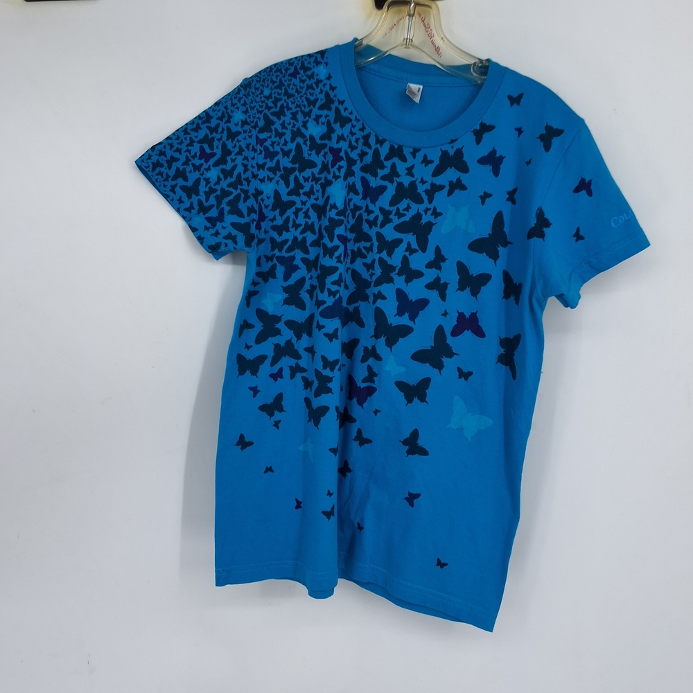 American Apparel Large Blue Butterfly Swarm Kids Tee
